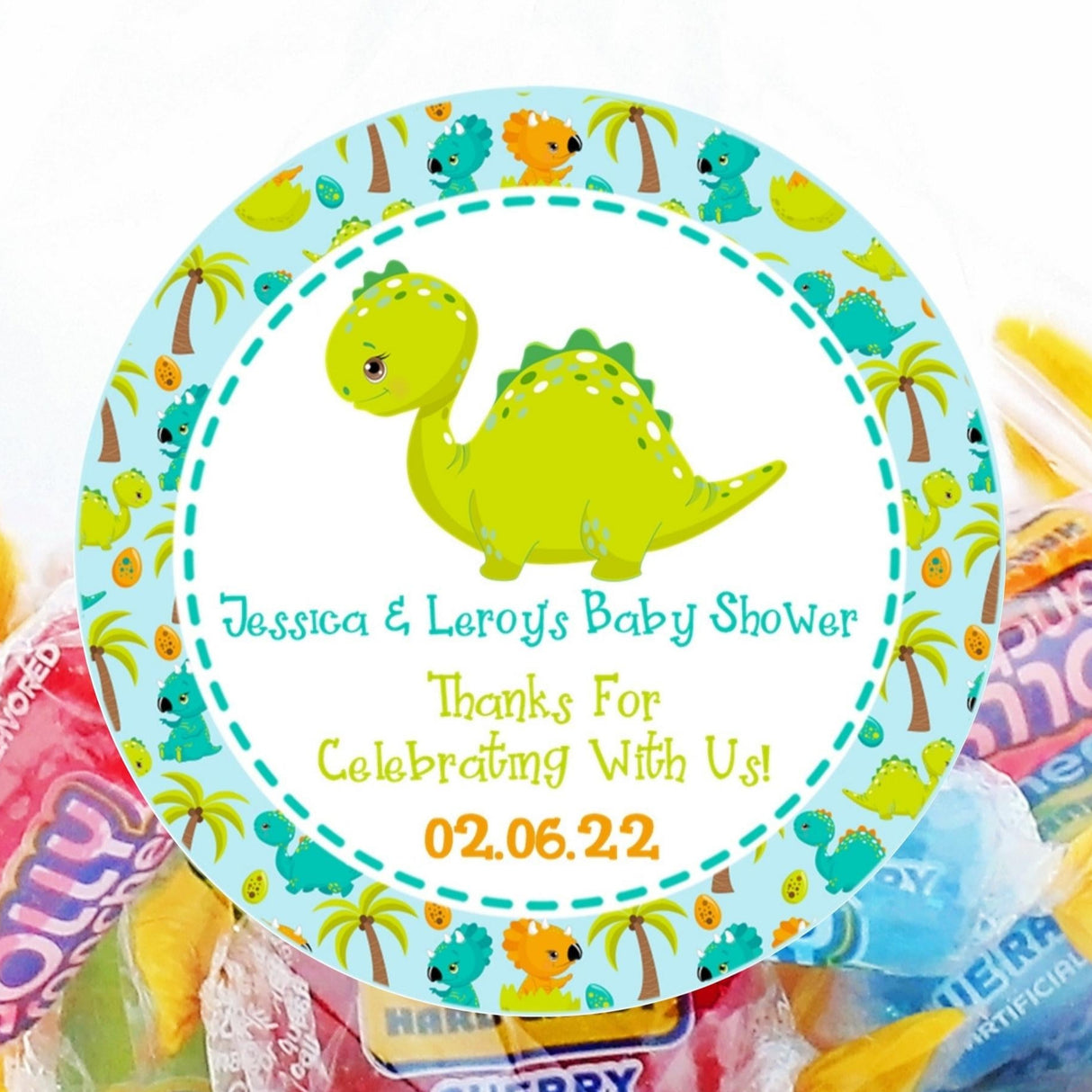 Dinosaur Baby Shower Stickers