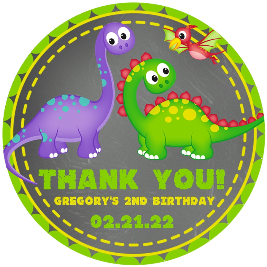 Dinosaur Birthday Stickers