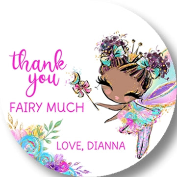 Fairy birthday sticker thank you fairy much design