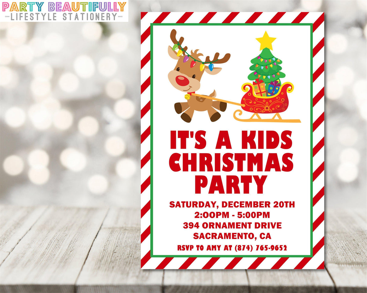 Kids Christmas Party Invitations