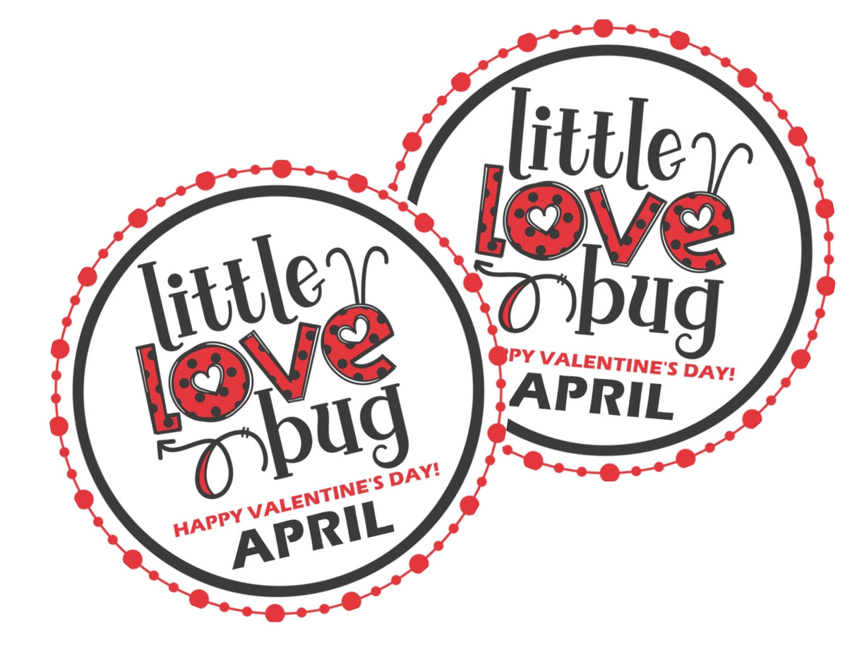 Little Love Bug valentine label