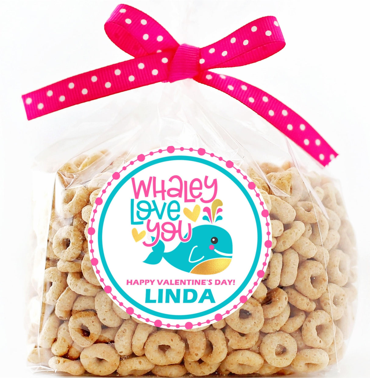 Personalized whale Valentine tag