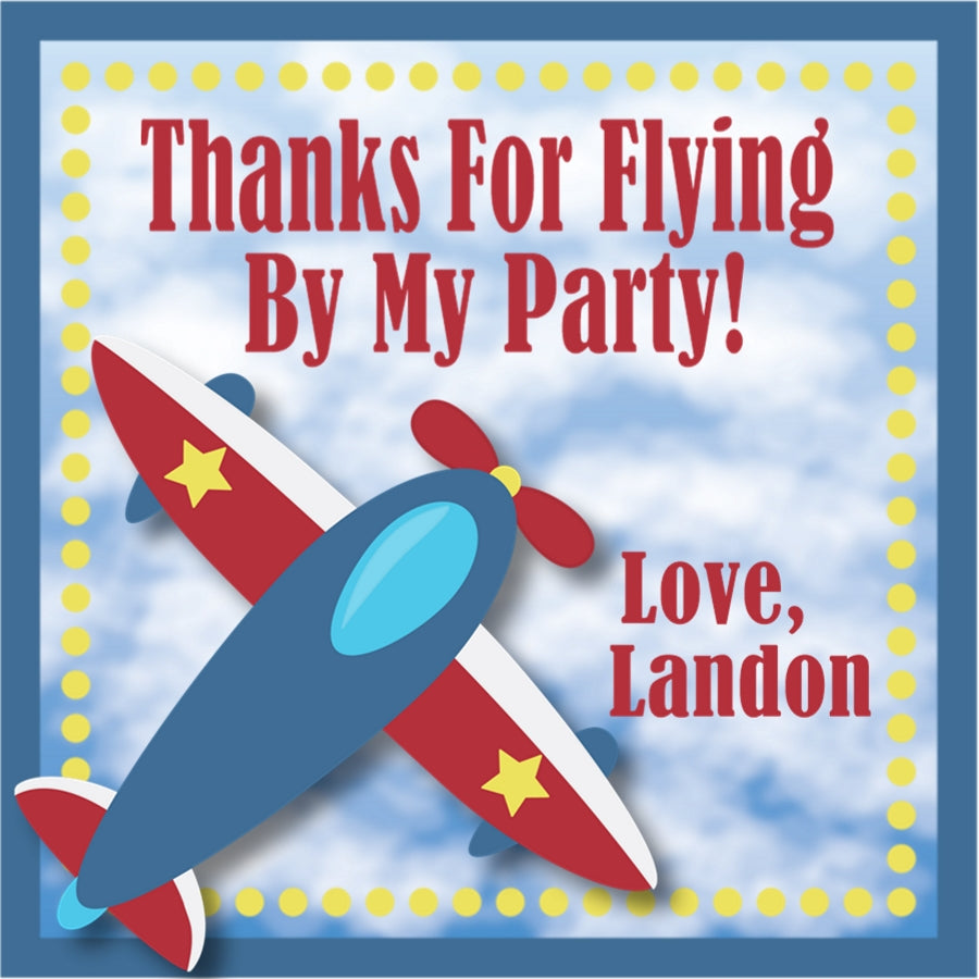 airplane sticker with cloud background and transportation theme