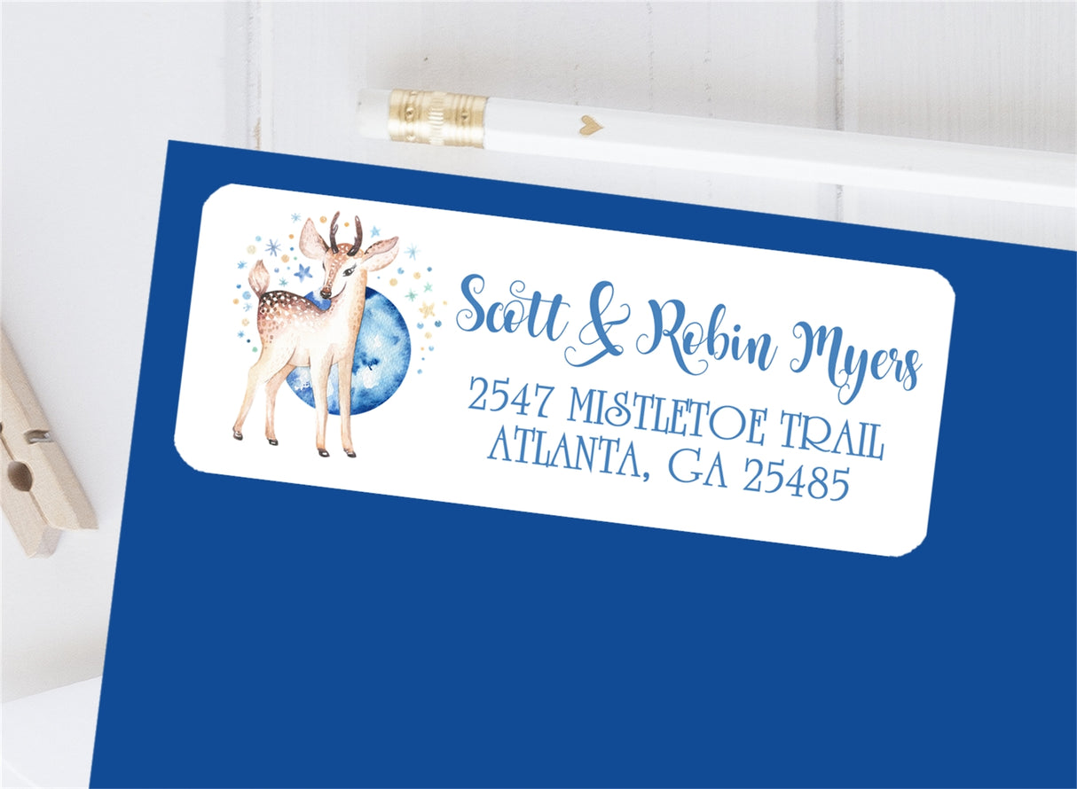 Reindeer Christmas Address Labels