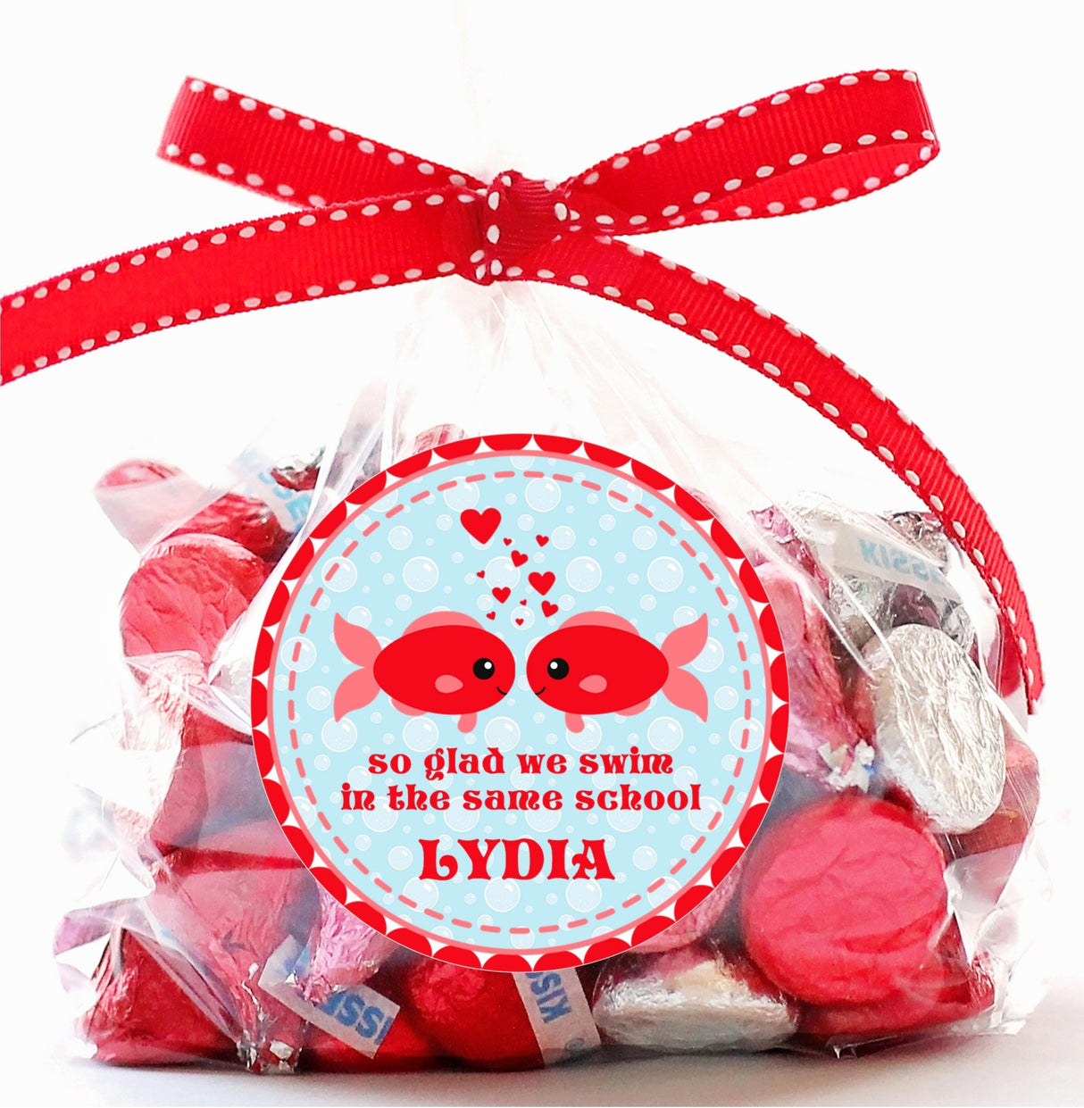 cute ocean valentine favor sticker