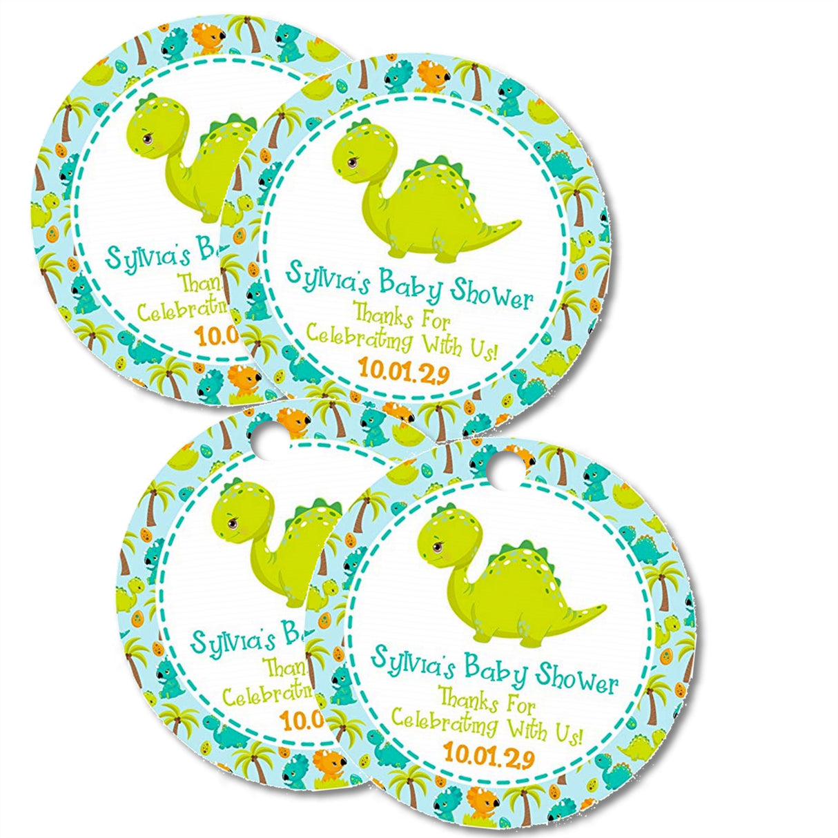 Dinosaur Baby Shower Stickers
