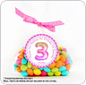 girls pink purple birthday sticker