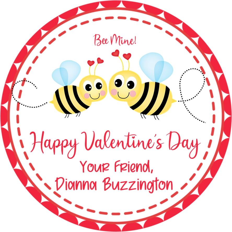 Bee Mine Valentine's Day Stickers
