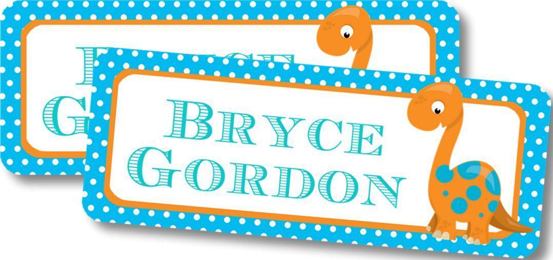 Dinosaur back to school name label