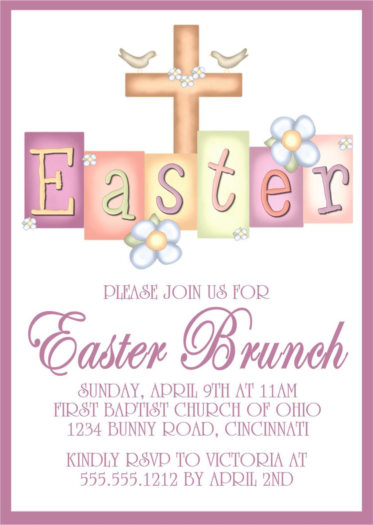 Easter Brunch Invitations