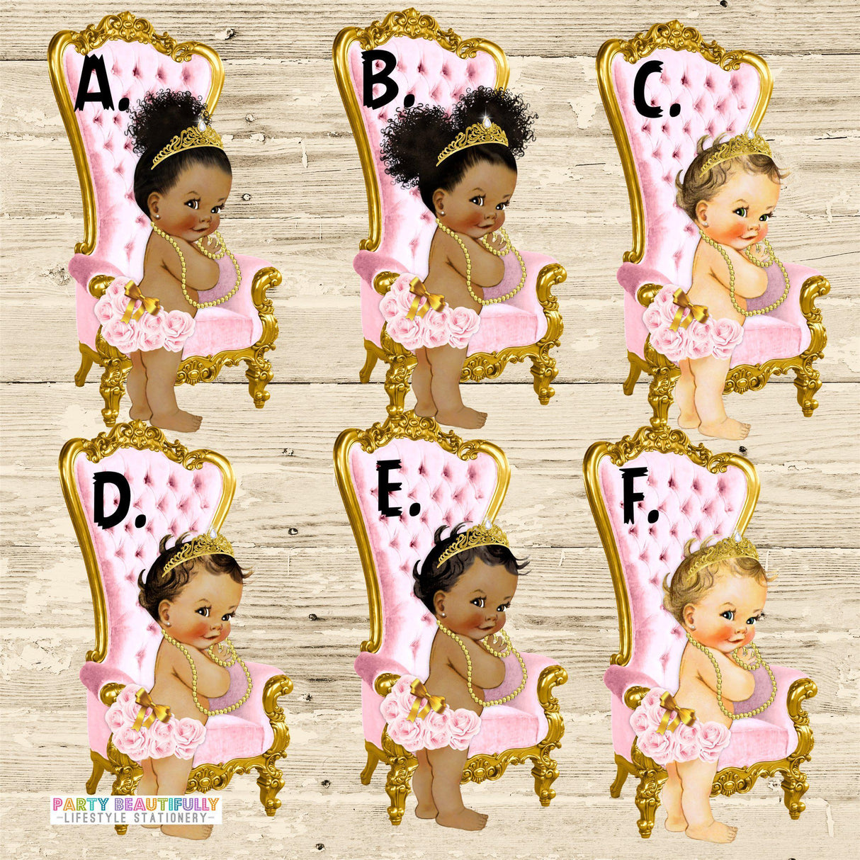 Princess Baby Shower Thank You Cards