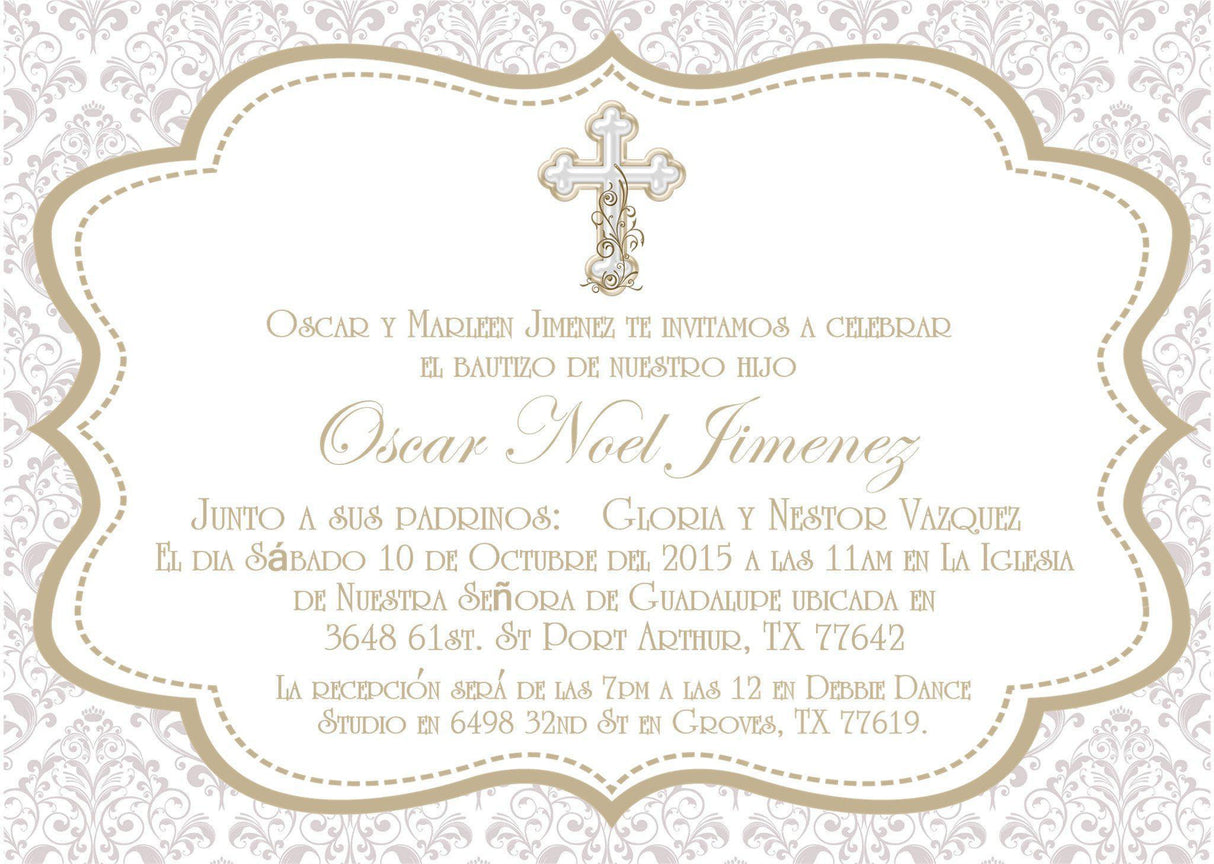 Spanish Baptism Invitations