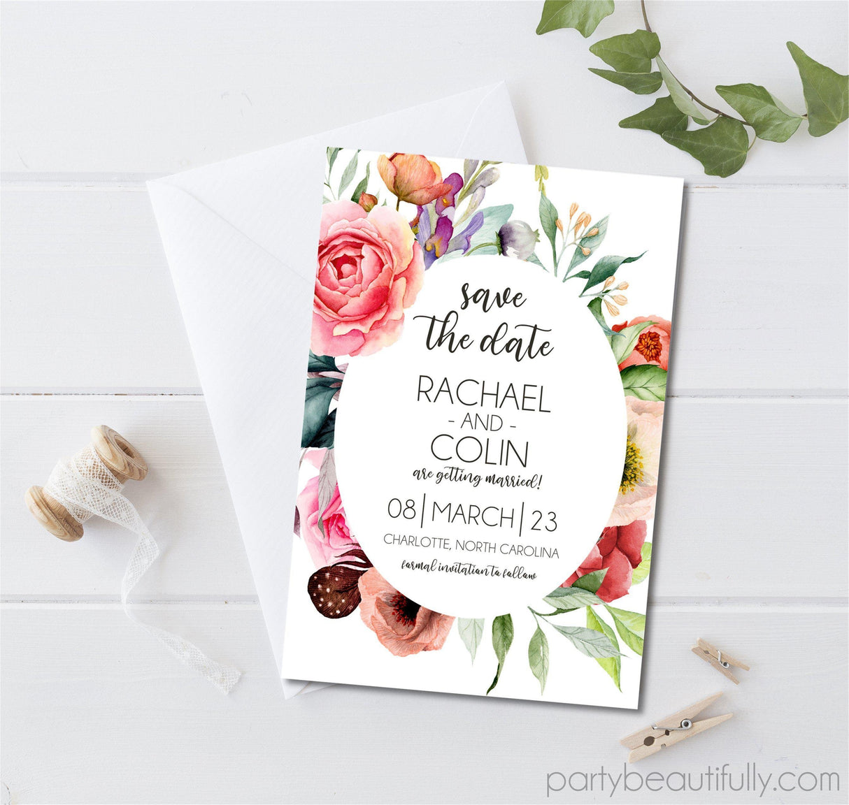 Wildflower Wedding Save The Date Cards