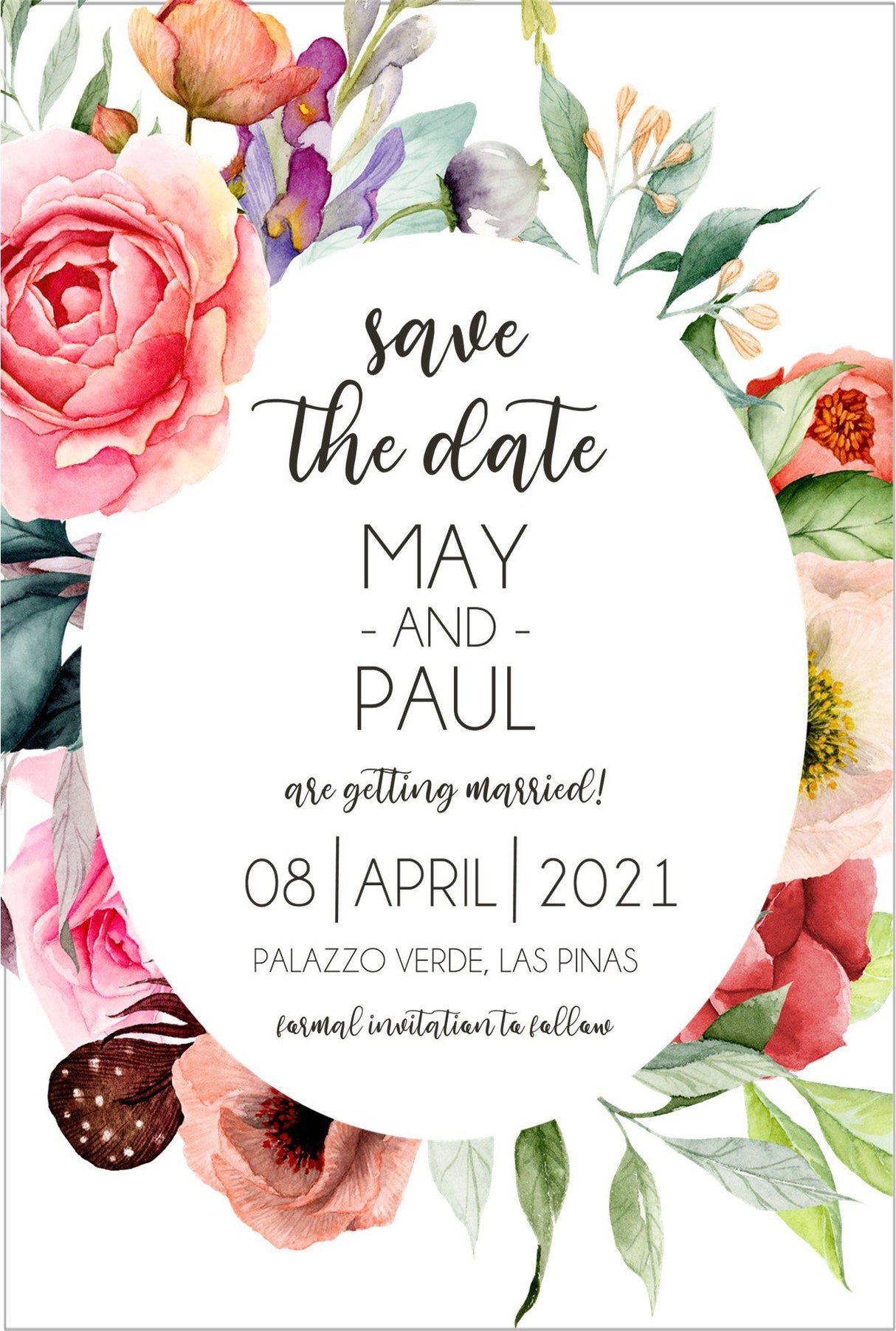 Wildflower Wedding Save The Date Cards