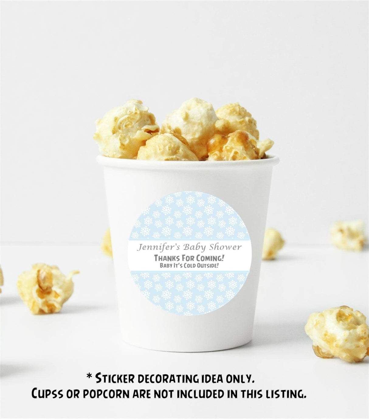 Winter baby sprinkle sticker