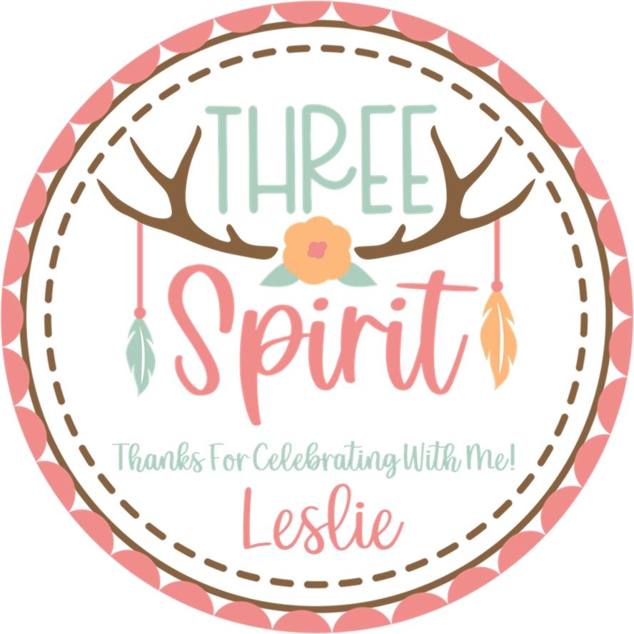 blush and mint boho favor label