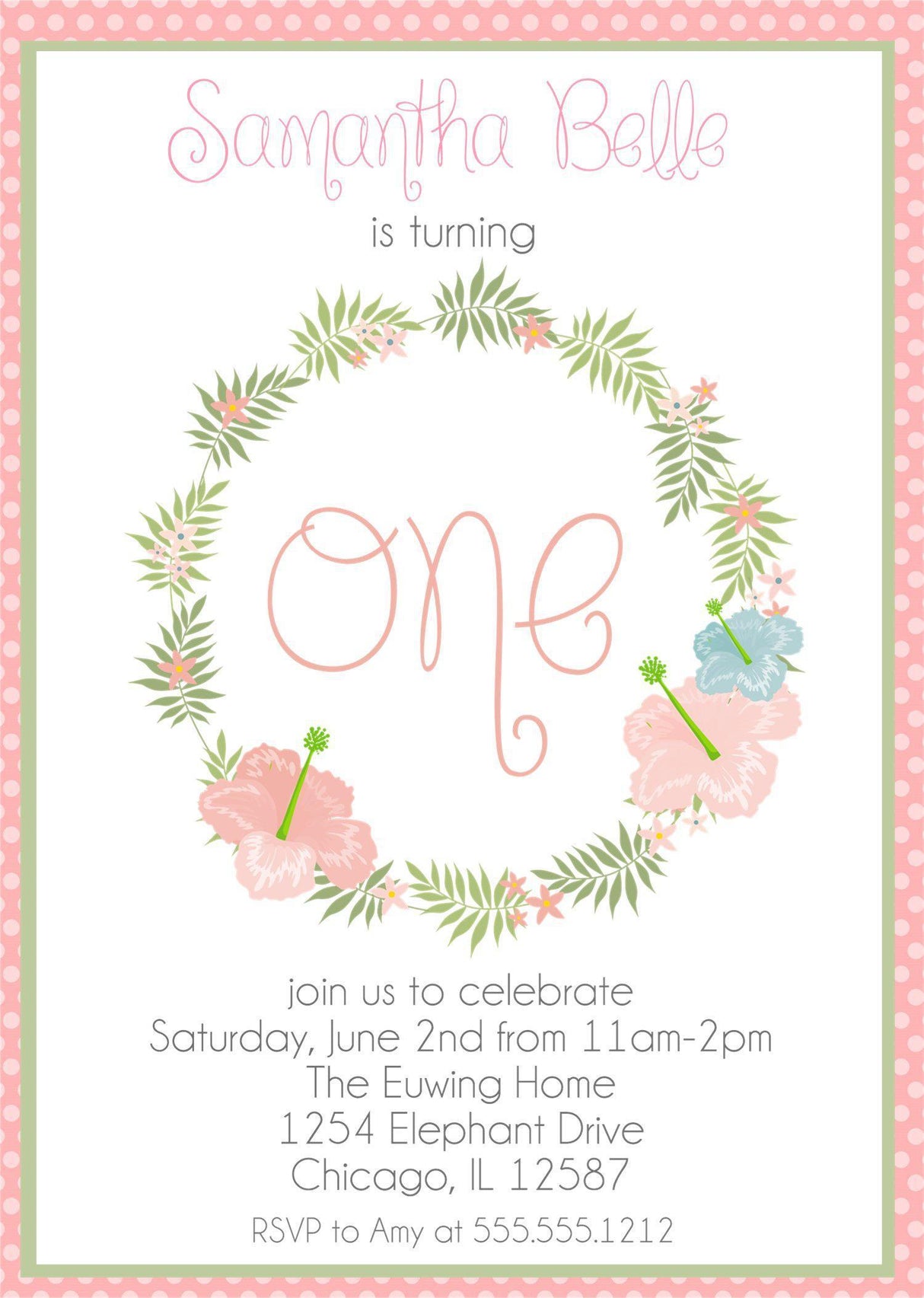 luau birthday invitations tropical leaf party theme