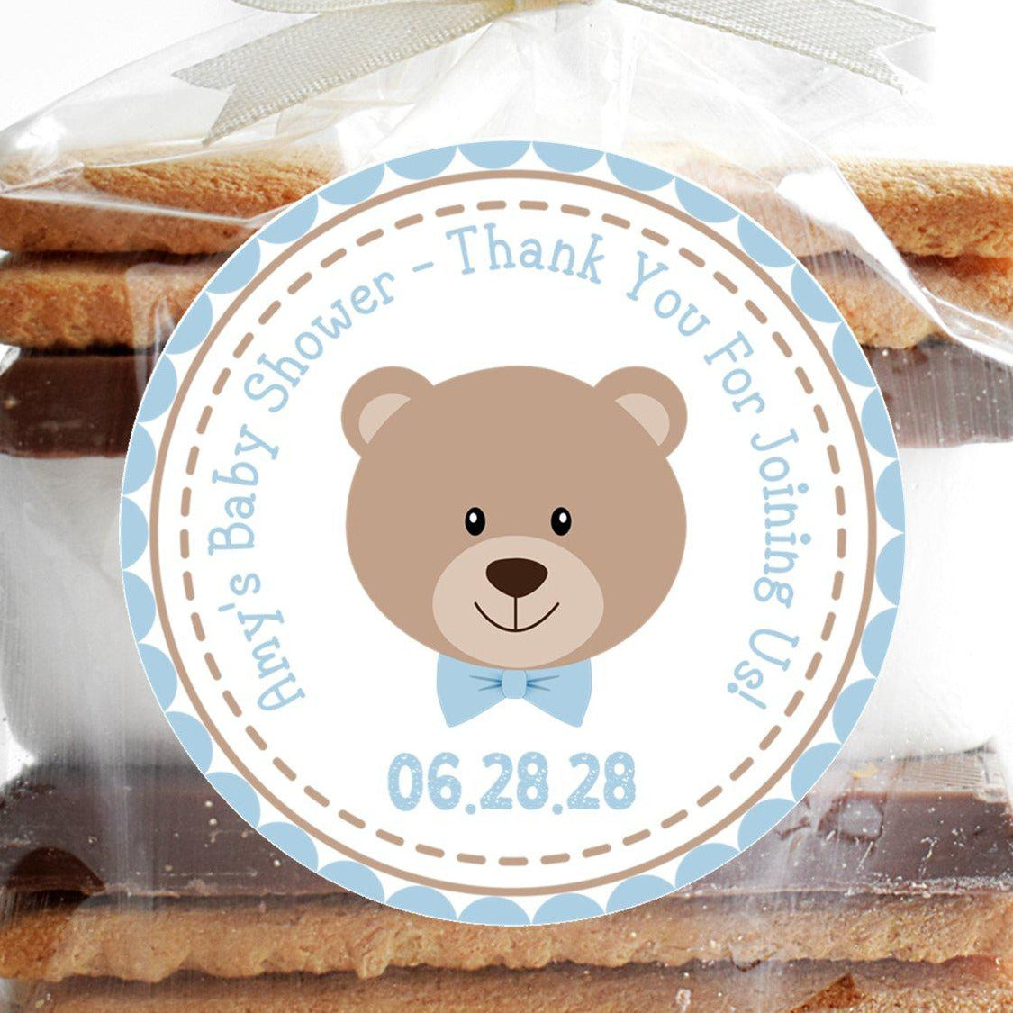 minimalist baby boy bear sticker