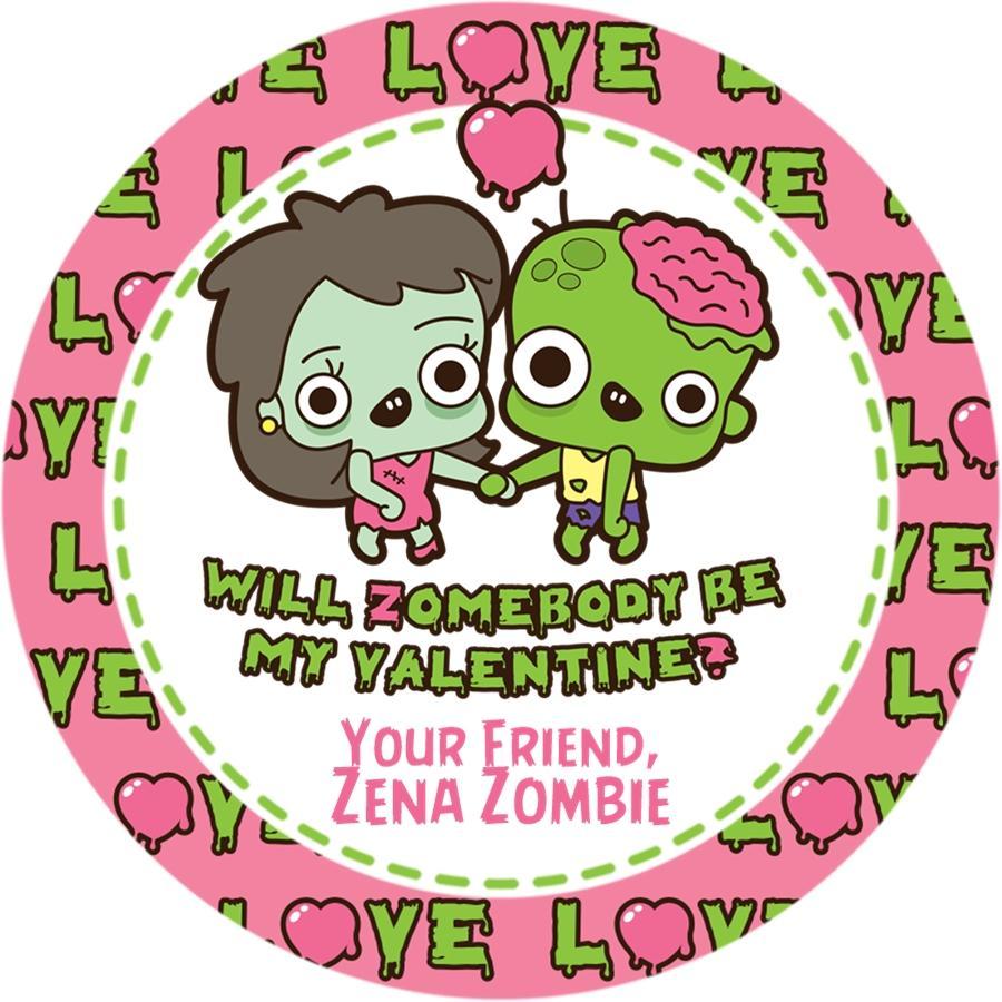 zombie will zomebody be my valentine sticker