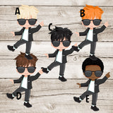 1950s Sock Hop Birthday Stickers for Boys – Personalized Retro Party Favor Labels