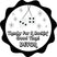 black white retro dice birthday sticker with hanging dice