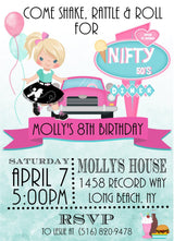 1950's Sock Hop Birthday Party Invitations