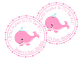 A Little Squirt baby shower favor label