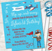 Airplane 1st Birthday Party Invitations