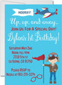 Airplane 1st Birthday Party Invitations