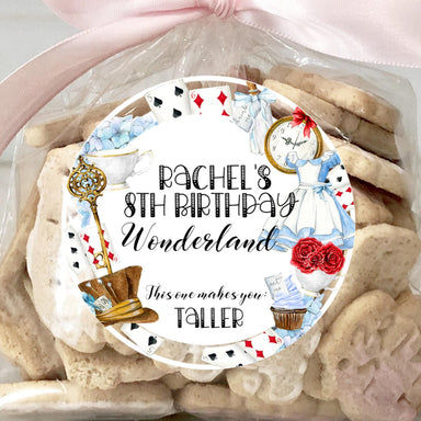 Alice In Wonderland Birthday Party Stickers