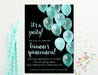 Aqua And Black Balloon Quinceanera Invitations