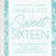 Aqua sweet 16 birthday invitations glitter bokeh design