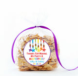 painting birthday sticker with masterpiece theme and bright colors