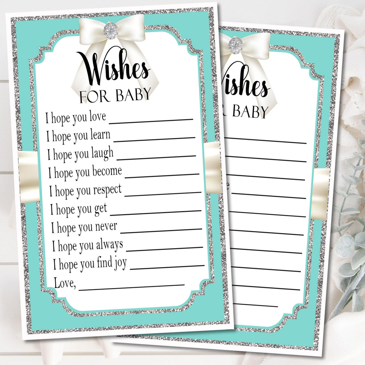 Baby & Co. Baby Shower Wish Cards