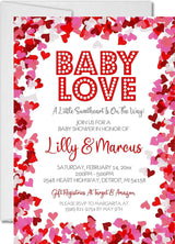 Baby Love Valentine's Day Baby Shower Invitations