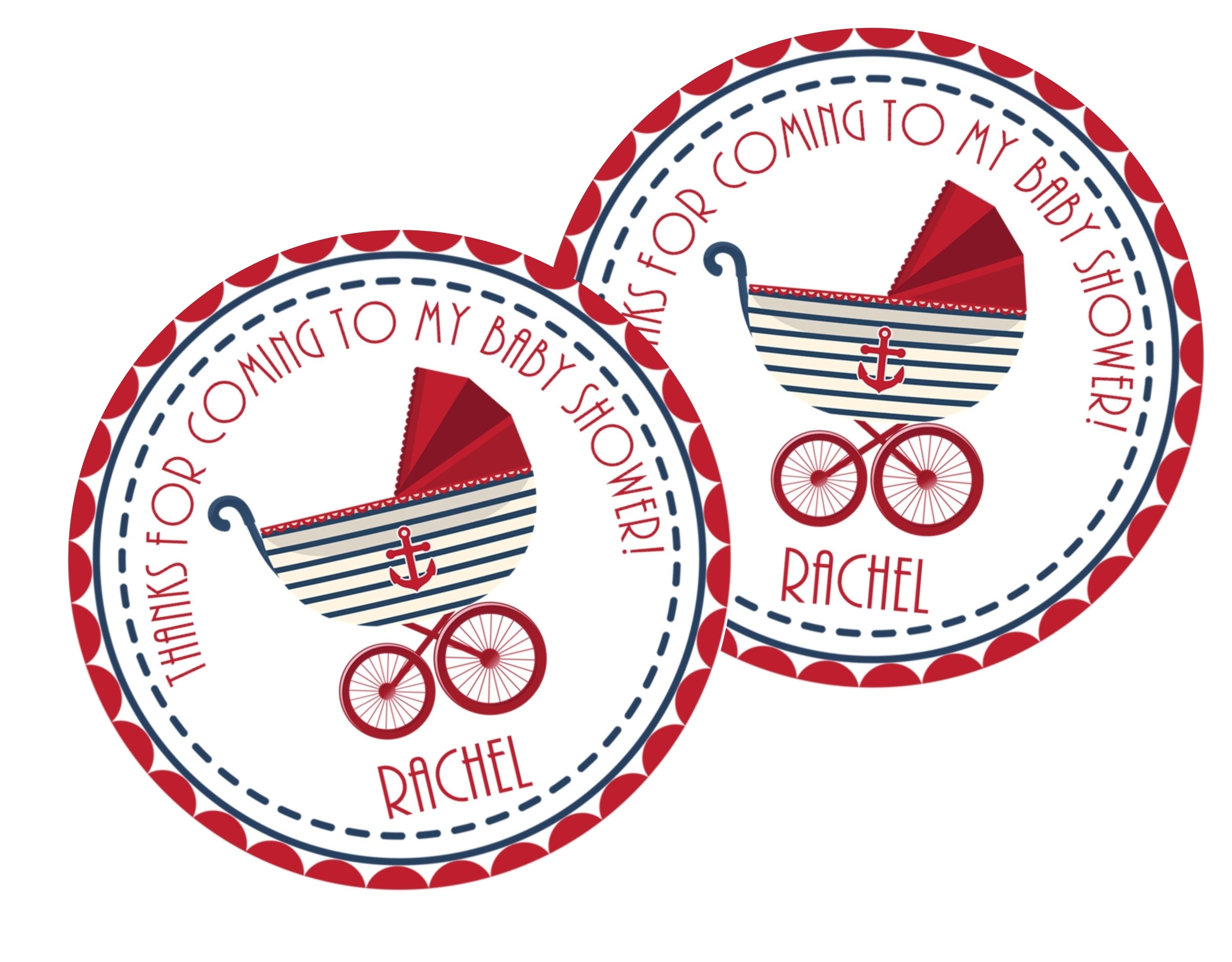 Boys Nautical Baby Shower Stickers