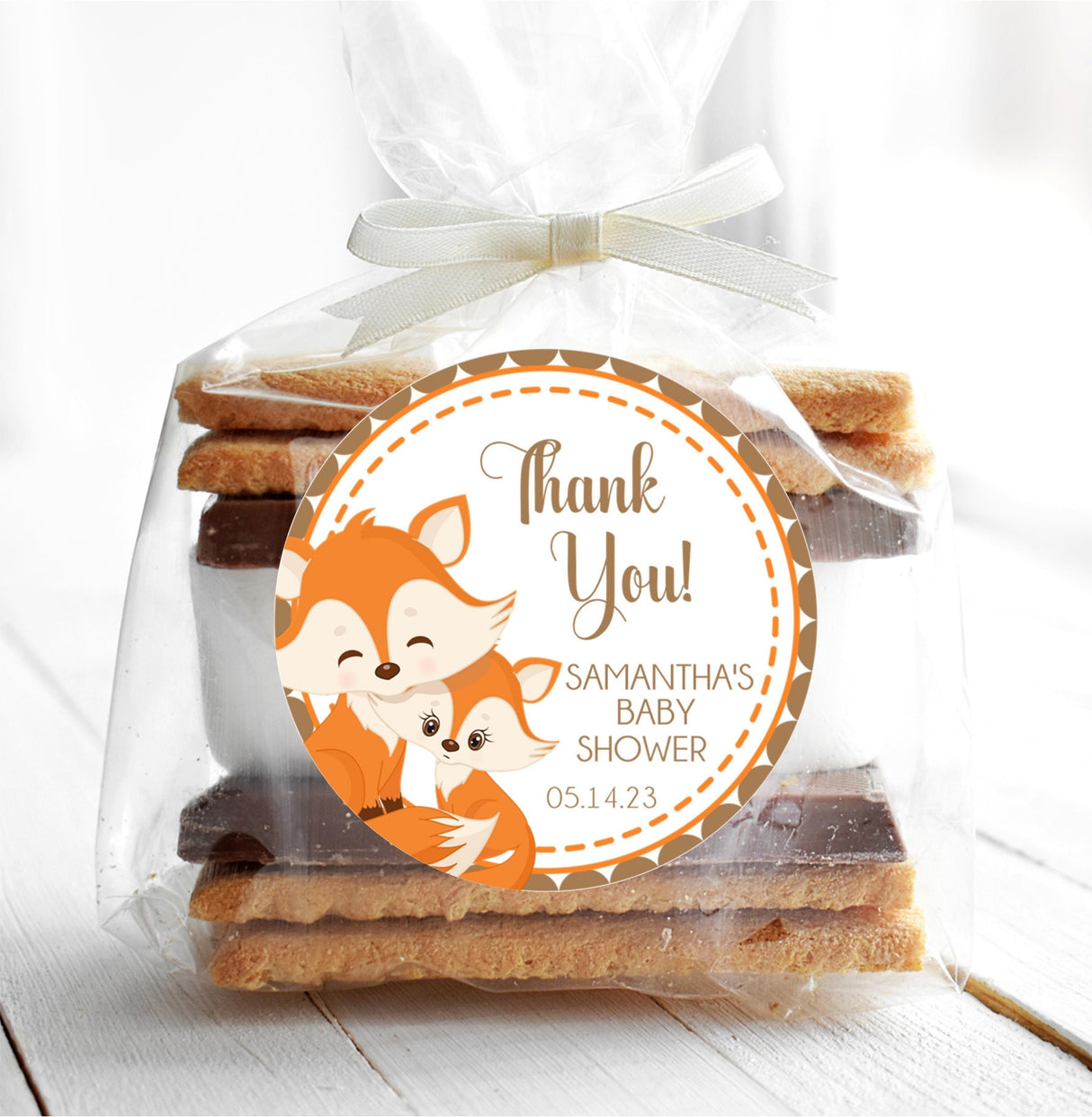 Fox Baby Shower Stickers