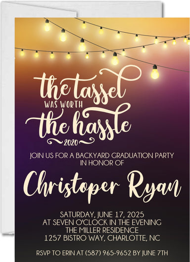 Backyard Graduation Party Invitations