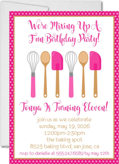 Baking Birthday Party Invitations