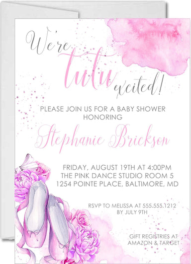 Ballet Baby Shower Invitations