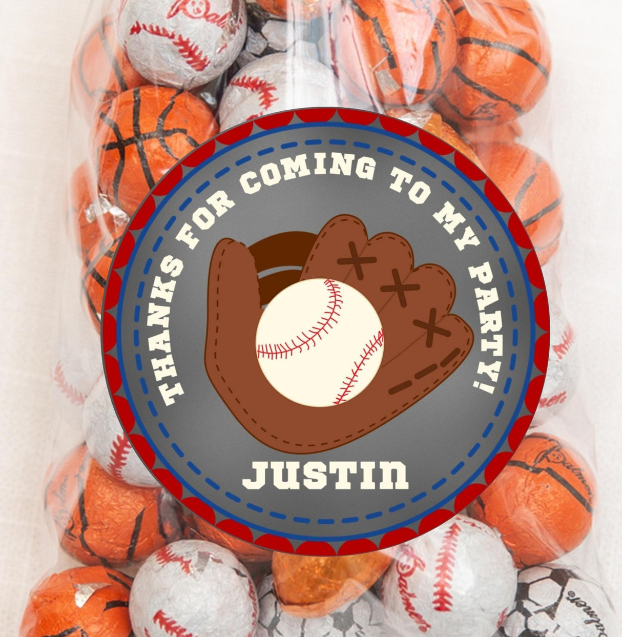 Baseball Birthday Party Stickers