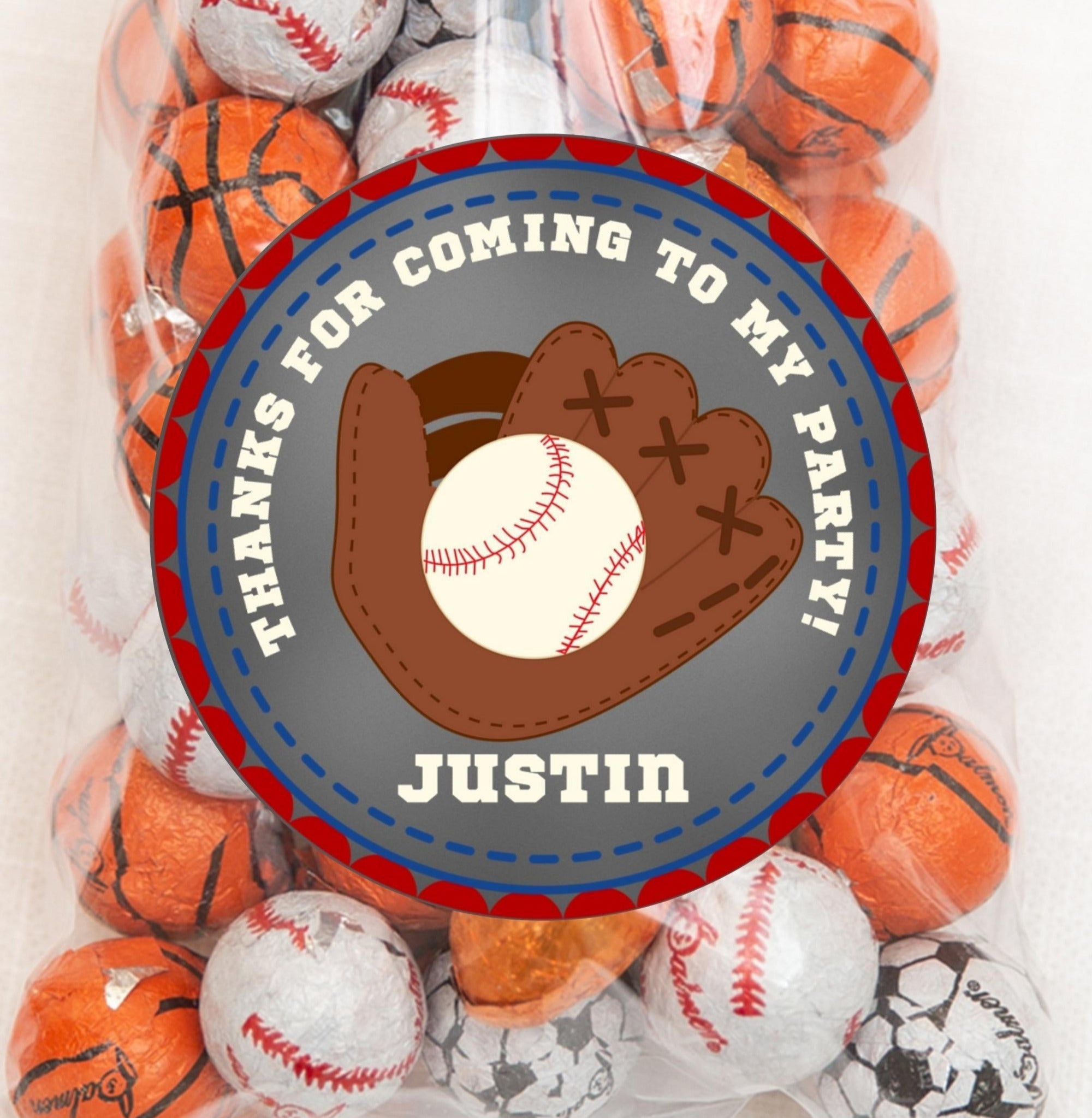 Baseball Birthday Party Stickers