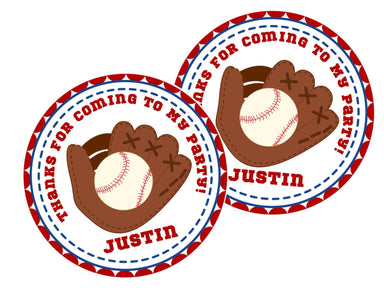 Baseball Birthday Party Stickers