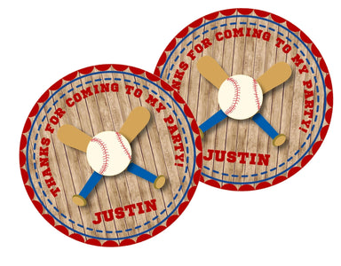 Baseball Birthday Party Stickers