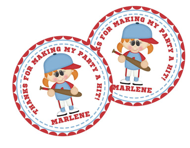 Baseball Birthday Party Stickers