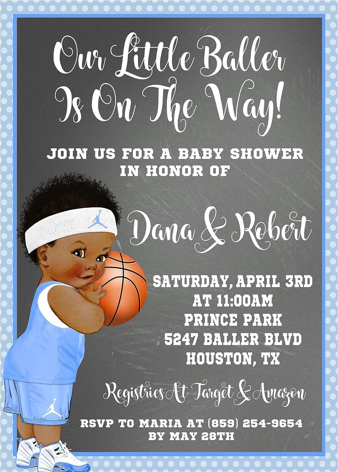 Basketball Baby Shower Invitations