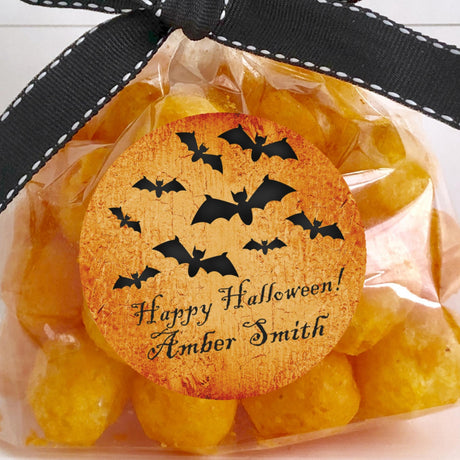 Bat Halloween Stickers or Favor Tags