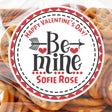 Be Mine personalized Valentine sticker