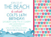 Beach Birthday Party Invitations