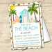 Beach Birthday Party Invitations